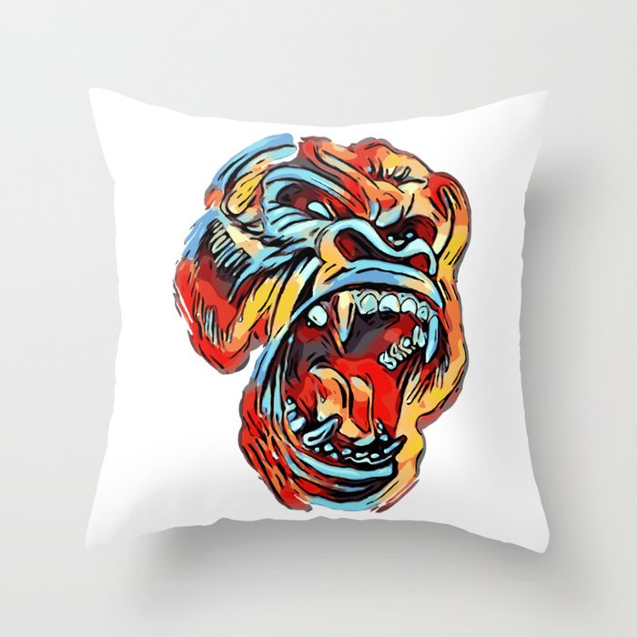 funky throw pillows fun funky angry gorilla in primary colors throw pillow by funky throw pillows fun funky angry gorilla in primary colors throw pillow by